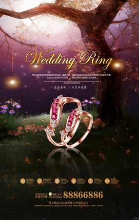 情侣钻石戒指海报